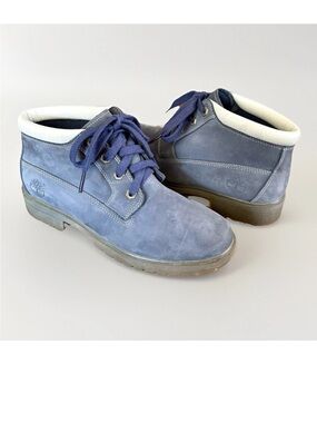 RARE VTG TIMBERLAND Waterproof Nellie Chukka Bootie 69636 Blue Suede Y2K WMN 8.5